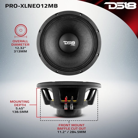 DS18 PRO-XLNEO12MB manufacturer dimension drawing