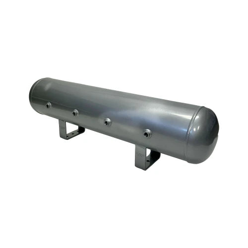 VERA Essential VA-MM01 component detail: silver 4-gallon steel air tank