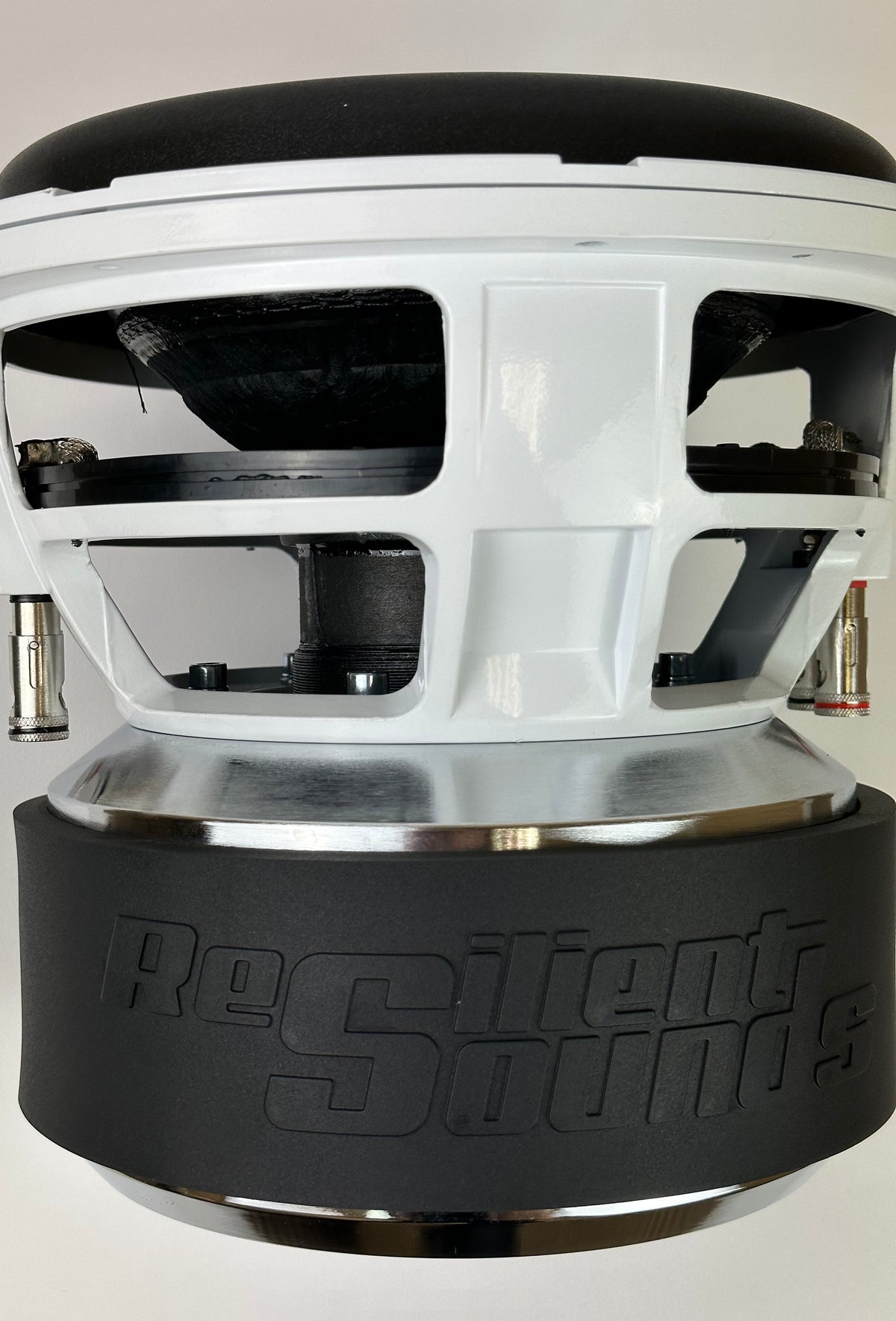 Resilient Sounds Gold 10 V2 motor boot and cast frame close-up