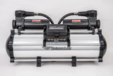 Universal Air billet modular air tank with black end caps and silver tube