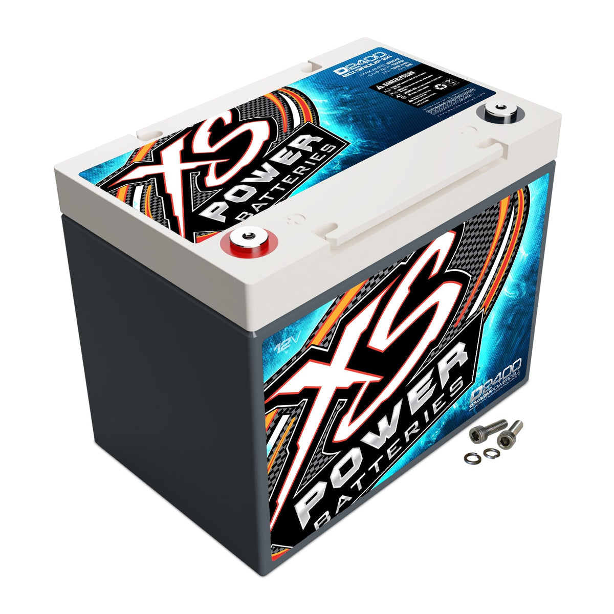 XS Power D2400 Group 24 12V AGM battery — angled view