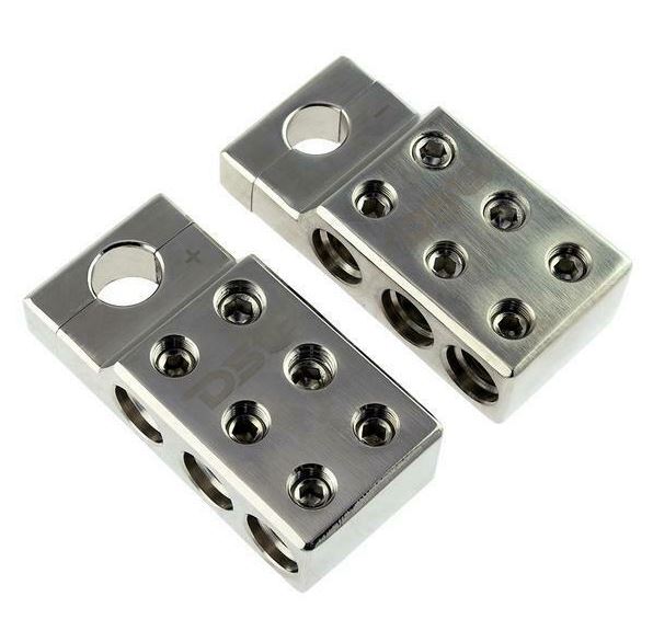 DS18 Distribution Bar Block Battery Terminal Chrome